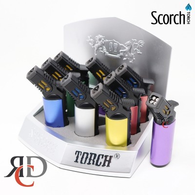 SCORCH TORCH HEAVY DUTY 4T W/ METAL FINISH HOLD BUTTON STDS125 6CT/ DISPLAY